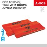 ÇÖP TORBASI TIBBİ ATIK DÖKME JUMBO 80*110 CM