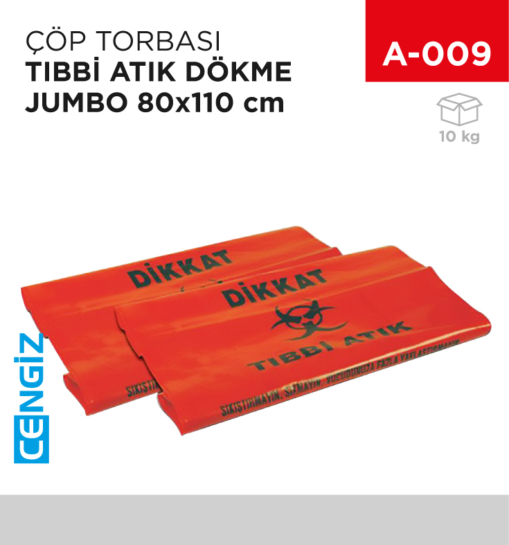 ÇÖP TORBASI TIBBİ ATIK DÖKME JUMBO 80*110 CM