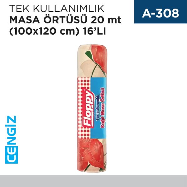 TEK KULLANIMLIK MASA ÖRTÜSÜ 20 MT (100*125) 16LI