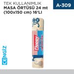 TEK KULLANIMLIK MASA ÖRTÜSÜ 24 MT (100*150) 16LI