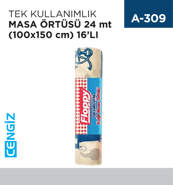 TEK KULLANIMLIK MASA ÖRTÜSÜ 24 MT (100*150) 16LI