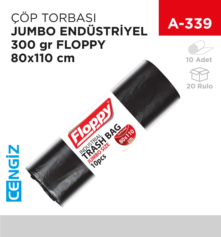 ÇÖP TORBASI JUMBO END.300 GR FLOPPY  80*110 CM