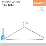 ELBİSE ASKISI TEL 12Lİ