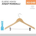 ELBİSE ASKISI AHŞAP MANDALLI