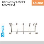 KAPI ARKASI ASKISI KROM 5Lİ