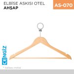 ELBİSE ASKISI OTEL AHŞAP (METAL HALKALI)