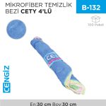 MİKROFİBER TEMİZLİK BEZİ CETY 4 LÜ (LINEX)