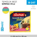 TEMİZLİK BEZİ SİMPAK 9LU (2589)