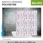 BANYO PERDESİ POLYESTER GÜNCE (200 CM*200 CM)