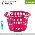 ÇAMAŞIR SEPETİ YUVARLAK (33 LT) (E-292)