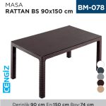 MASA RATTAN 90 CM*150 CM BS