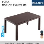 MASA RATTAN 80 CM*140 CM BS