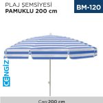 PLAJ ŞEMSİYESİ PAMUKLU ÇAP:200 CM