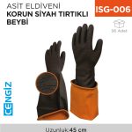ASİT ELDİVENİ BEYBİ KORUN SİYAH TIRTIKLI (45 CM) (H2-45EXT)
