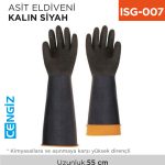 ASİT ELDİVENİ KALIN SİYAH (55 CM) (H2-55)