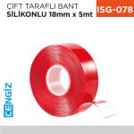 ÇİFT TARAFLI BANT SİLİKONLU 18 MM*5 MT