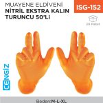 MUAYENE ELDİVENİ NİTRİL EKS.TİTAN KALIN TURUNCU 50Lİ