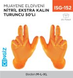MUAYENE ELDİVENİ NİTRİL EKS.TİTAN KALIN TURUNCU 50Lİ