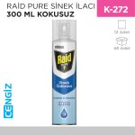 RAİD PURE SİNEK İLACI 300 ML KOKUSUZ (337638)
