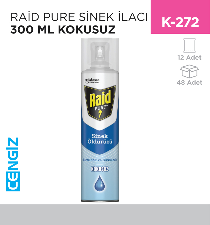 RAİD PURE SİNEK İLACI 300 ML KOKUSUZ (337638)