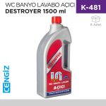 WC BANYO LAVABO AÇICI SIVI DESTROYER 1500 ML