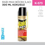 RAİD MAX  BÖCEK İLACI 300 ML KOKUSUZ (683819)