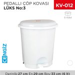 PEDALLI ÇÖP KOVASI LÜKS NO:3 (12 LT) (UP 125)