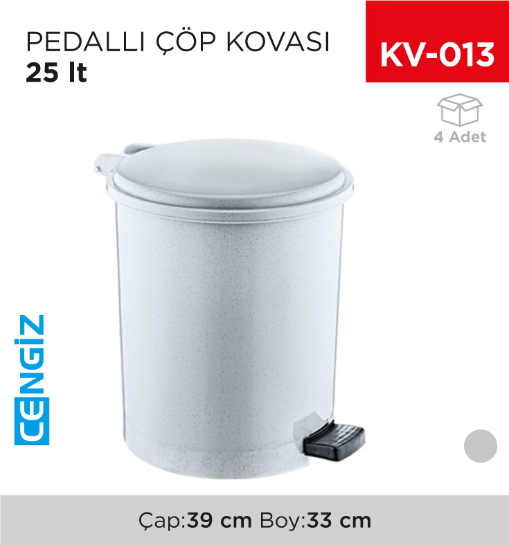 PEDALLI ÇÖP KOVASI 25 LT ŞENYAYLA EKO (4232)