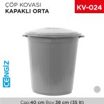 ORTA ÇÖP KOVASI KAPAKLI 35 LT (UP 110)