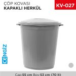 HERKÜL ÇÖP KOVASI KAPAKLI 70 LT (UP 106)(AFORM)