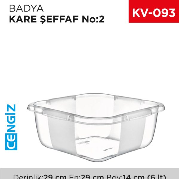 BADYA KARE ŞEFFAF NO:2 (6 LT) (E-165)