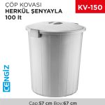 HERKÜL ÇÖP KOVASI ŞENYAYLA 100 LT (4102)
