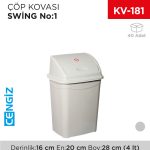SWİNG ÇÖP KOVASI NO:1 (4 LT) (UP 114)