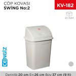SWİNG ÇÖP KOVASI NO:2 (9 LT) (UP 116)