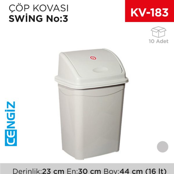 SWİNG ÇÖP KOVASI NO:3 (16 LT) (UP 118)