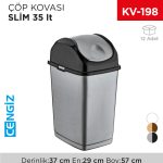 SLİM ÇÖP KOVASI 35 LT (09404)