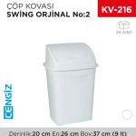 SWİNG ÇÖP KOVASI NO:2 ORJİNAL (9 LT) (UP 115)