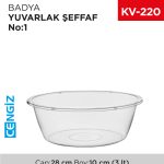 BADYA YUVARLAK ŞEFFAF NO:1 (3 LT)  (E-150)