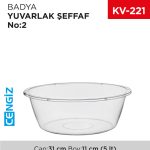 BADYA YUVARLAK ŞEFFAF NO:2 (5 LT) (E-151)