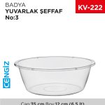 BADYA YUVARLAK ŞEFFAF NO:3 (6.5 LT) (E-152)