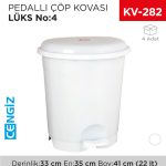 PEDALLI ÇÖP KOVASI LÜKS NO:4 (22 LT) (UP 127)