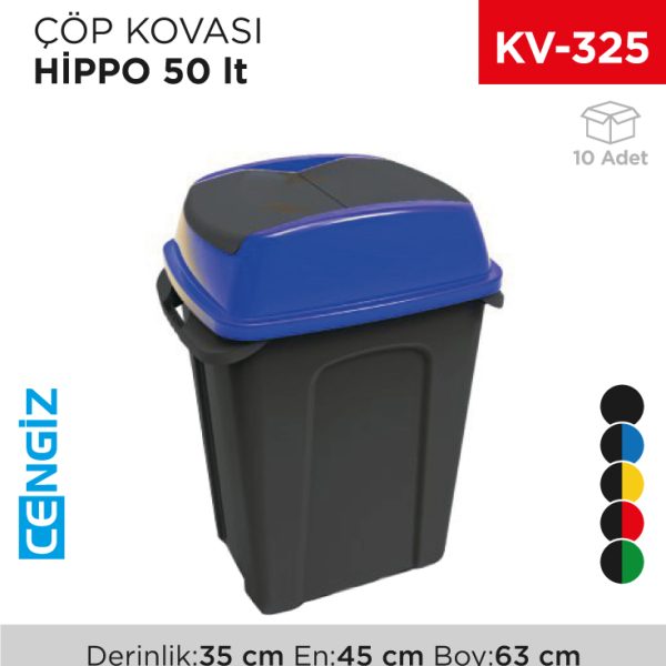 HİPPO ÇÖP KOVASI 50 LT (UP237)