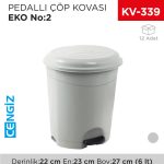 PEDALLI ÇÖP KOVASI EKO NO:2 (6 LT) (UP 124)