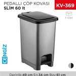 PEDALLI ÇÖP KOVASI SLİM 60 LT(4284)