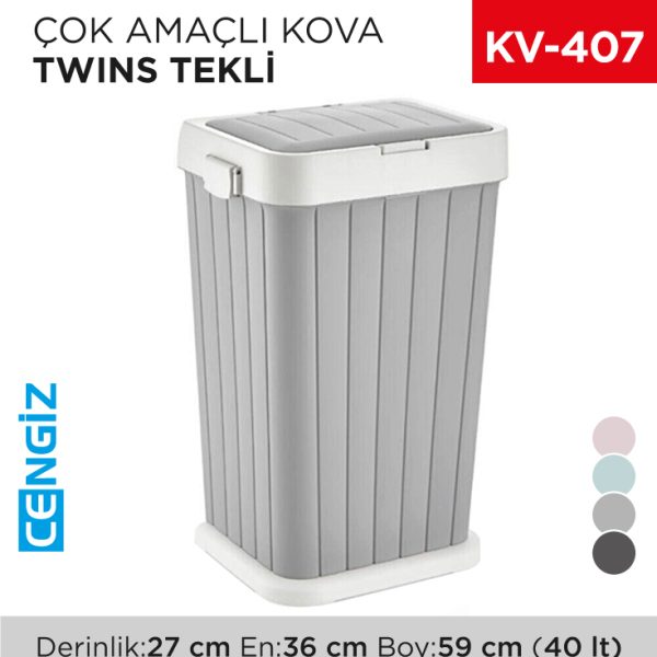 ÇOK AMAÇLI KOVA TWINS TEKLİ 40 LT (6139)