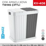 ÇOK AMAÇLI KOVA TWINS ÇİFTLİ 80 LT (6146)