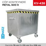 ÇÖP KONTEYNERİ METAL 600 LT (7432)