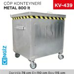 ÇÖP KONTEYNERİ METAL 800 LT (7431)