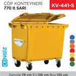 ÇÖP KONTEYNERİ 770 LT SARI