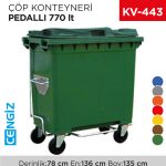 ÇÖP KONTEYNERİ PEDALLI 770 LT